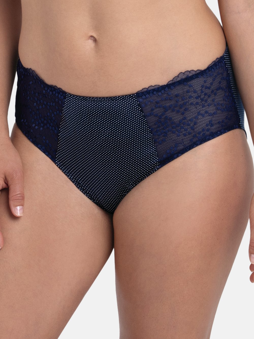 Anita Taillen Slip Damen blau gepunktet, 48