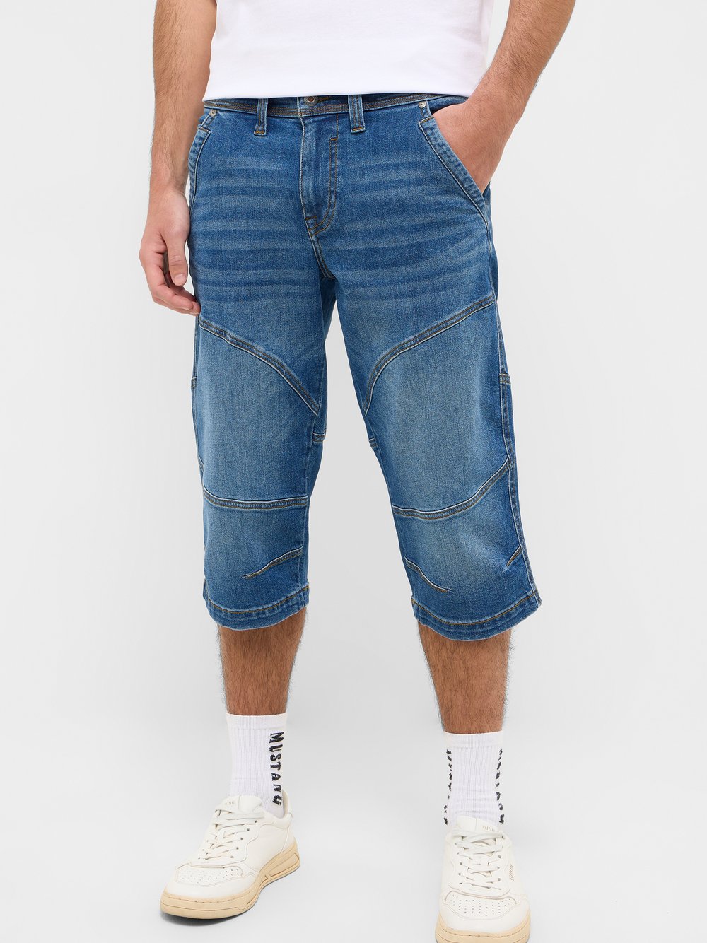 Mustang Short Herren Baumwolle blau, 46