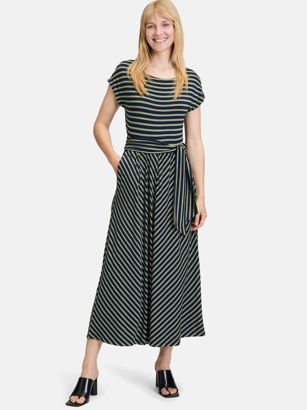 Betty Barclay Jerseykleid Damen Viskose blau gestreift, 40