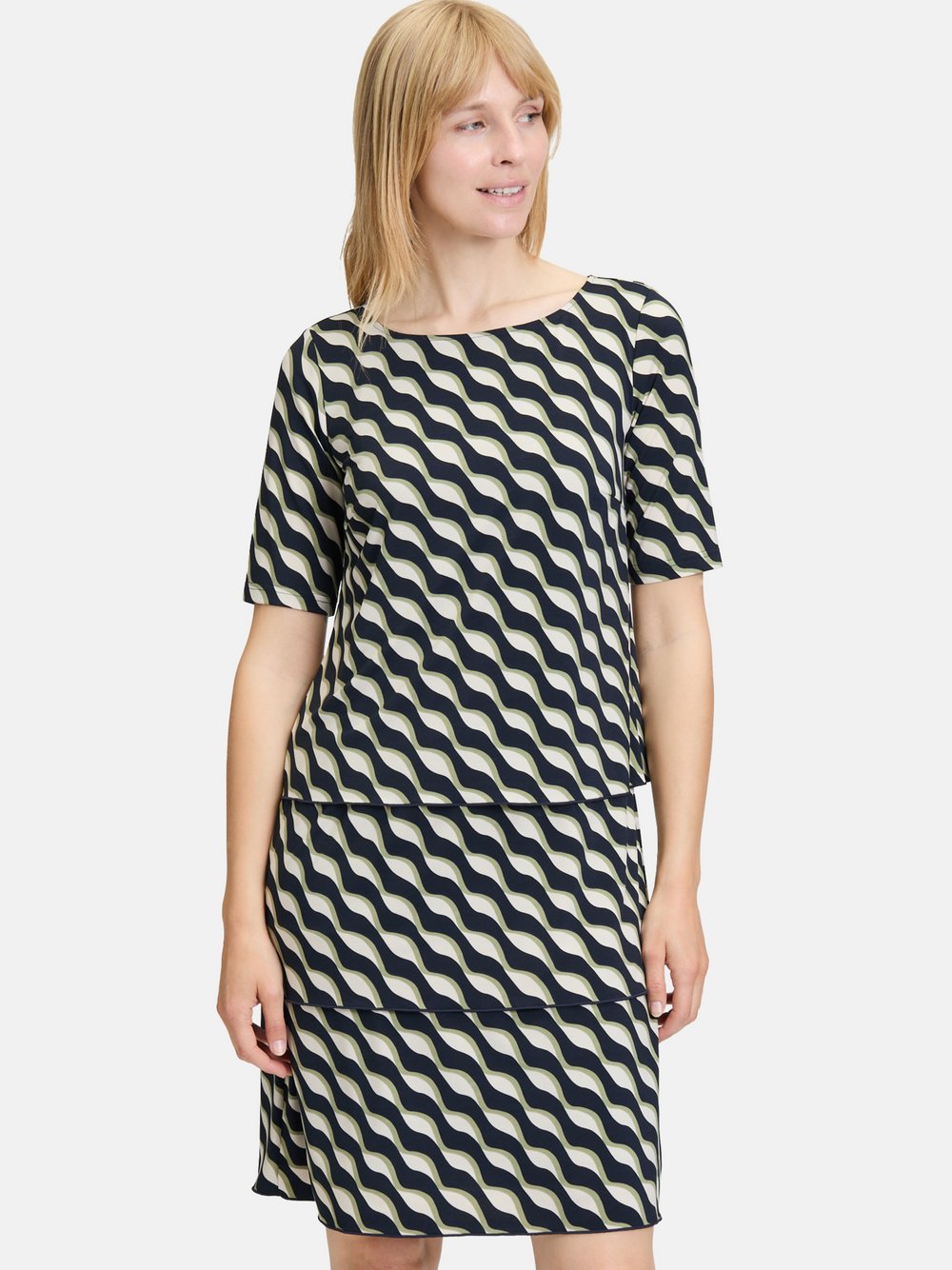 Betty Barclay Stufenkleid Damen blau gemustert, 46