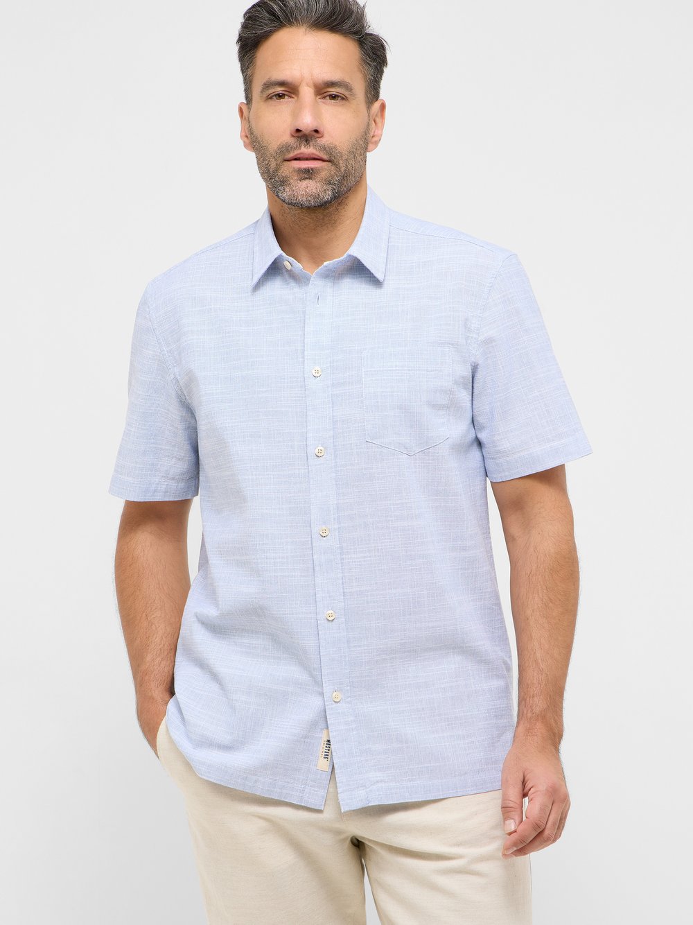 Mustang Hemd Herren Comfort Fit Baumwolle blau, XXXL