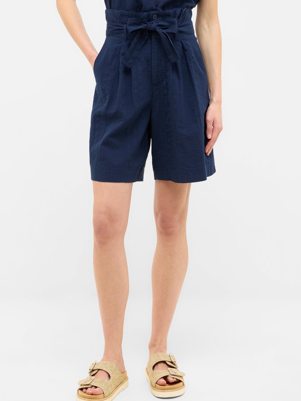 Mustang Short Damen Baumwolle blau, 30