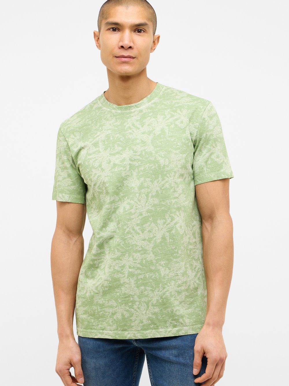 Thumbnail - Mustang T-Shirt Herren Baumwolle grün, L