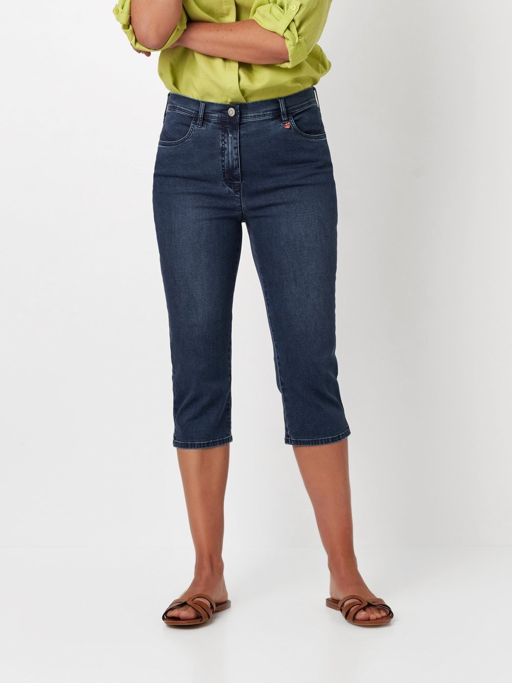 Relaxed Jeans Damen Baumwolle blau, 42