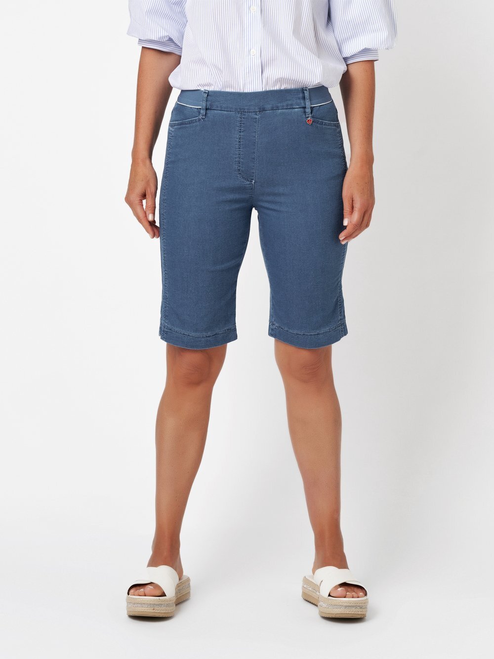 Relaxed Hose Damen Baumwolle blau, 46