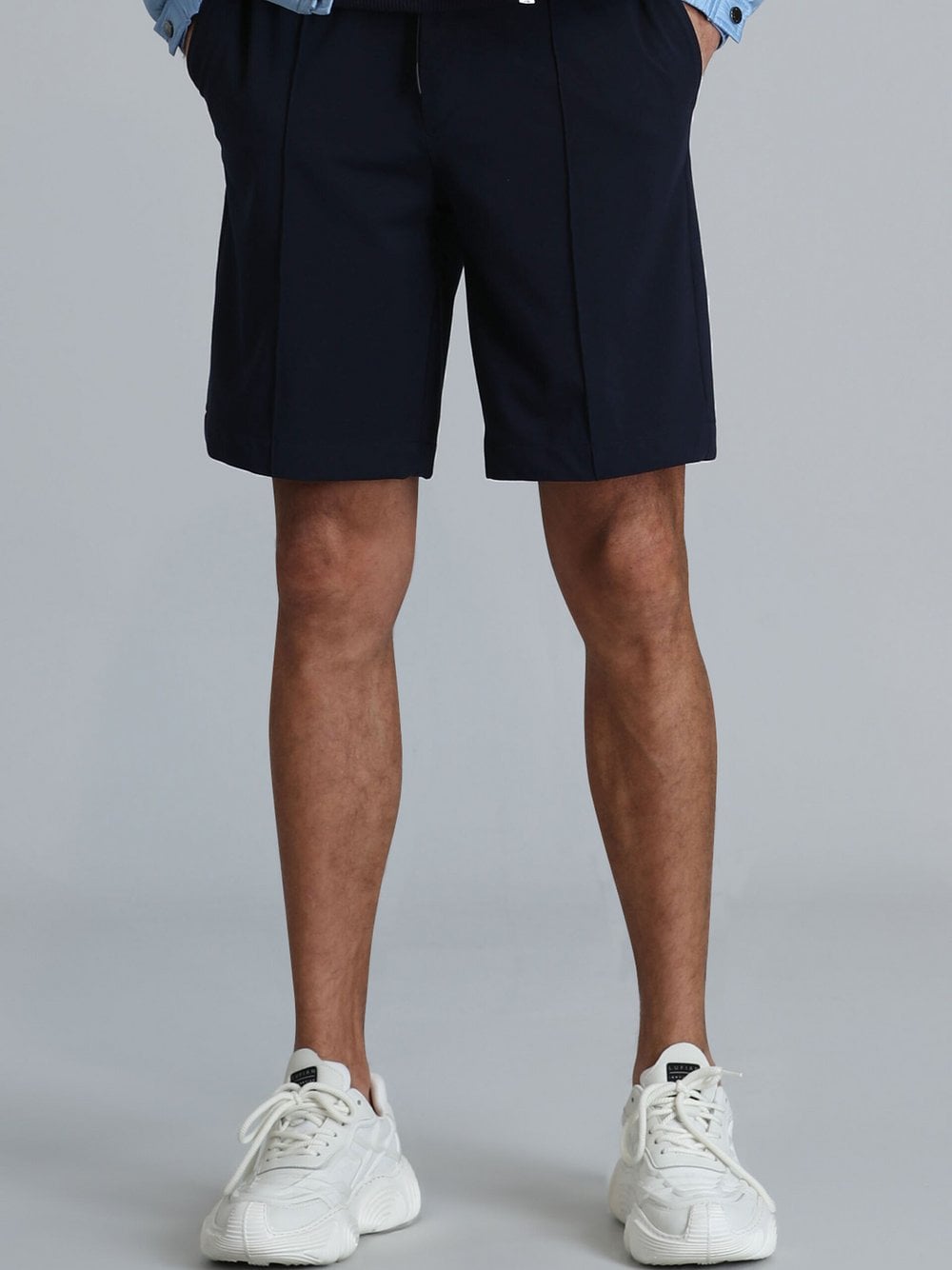 Lufian Shorts Herren Viskose blau, 50