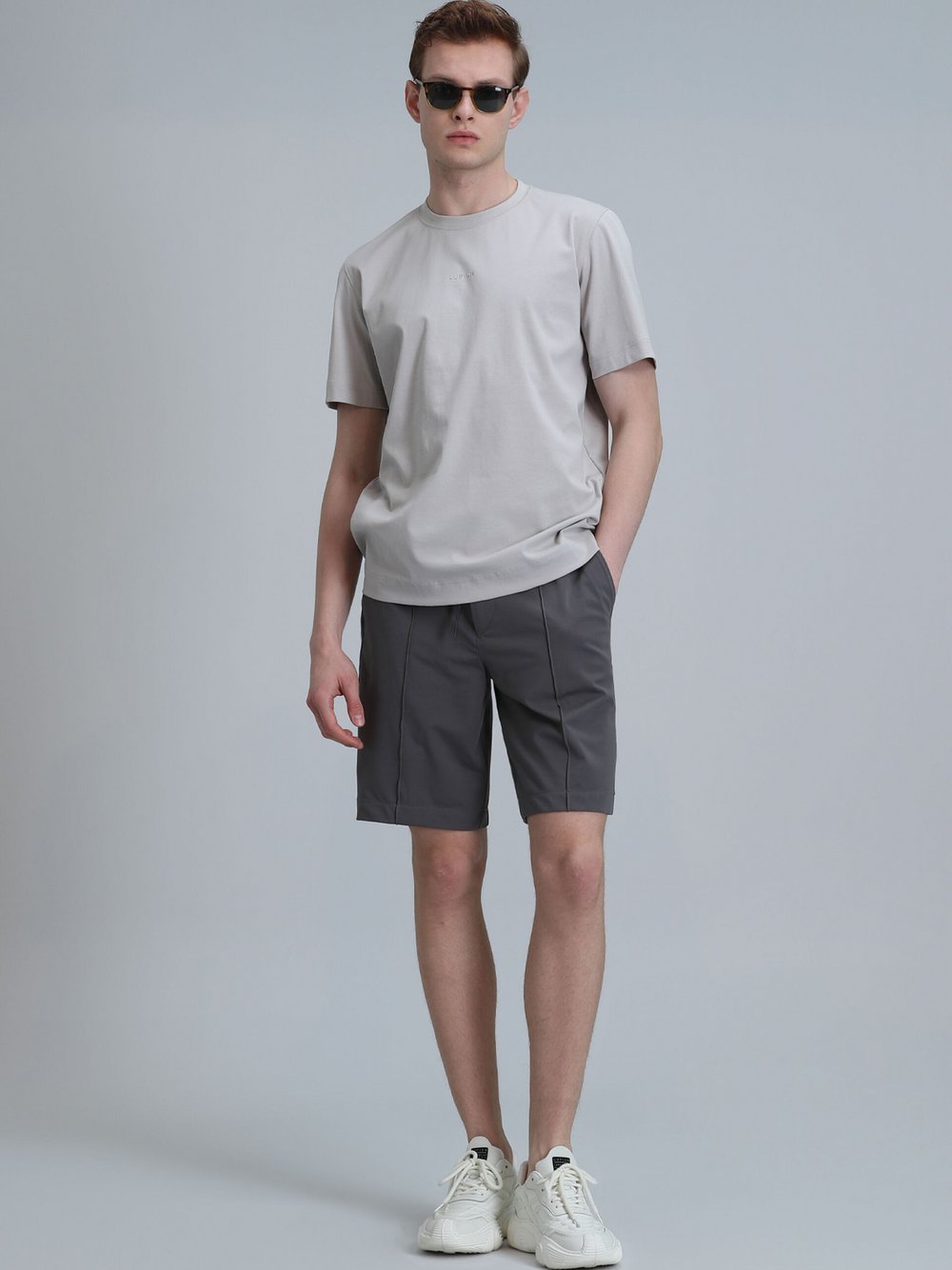 Lufian Shorts Herren Viskose grau, 50