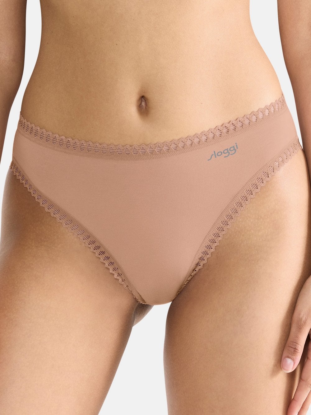 Thumbnail - sloggi Slip Damen Baumwolle braun gemustert, XL