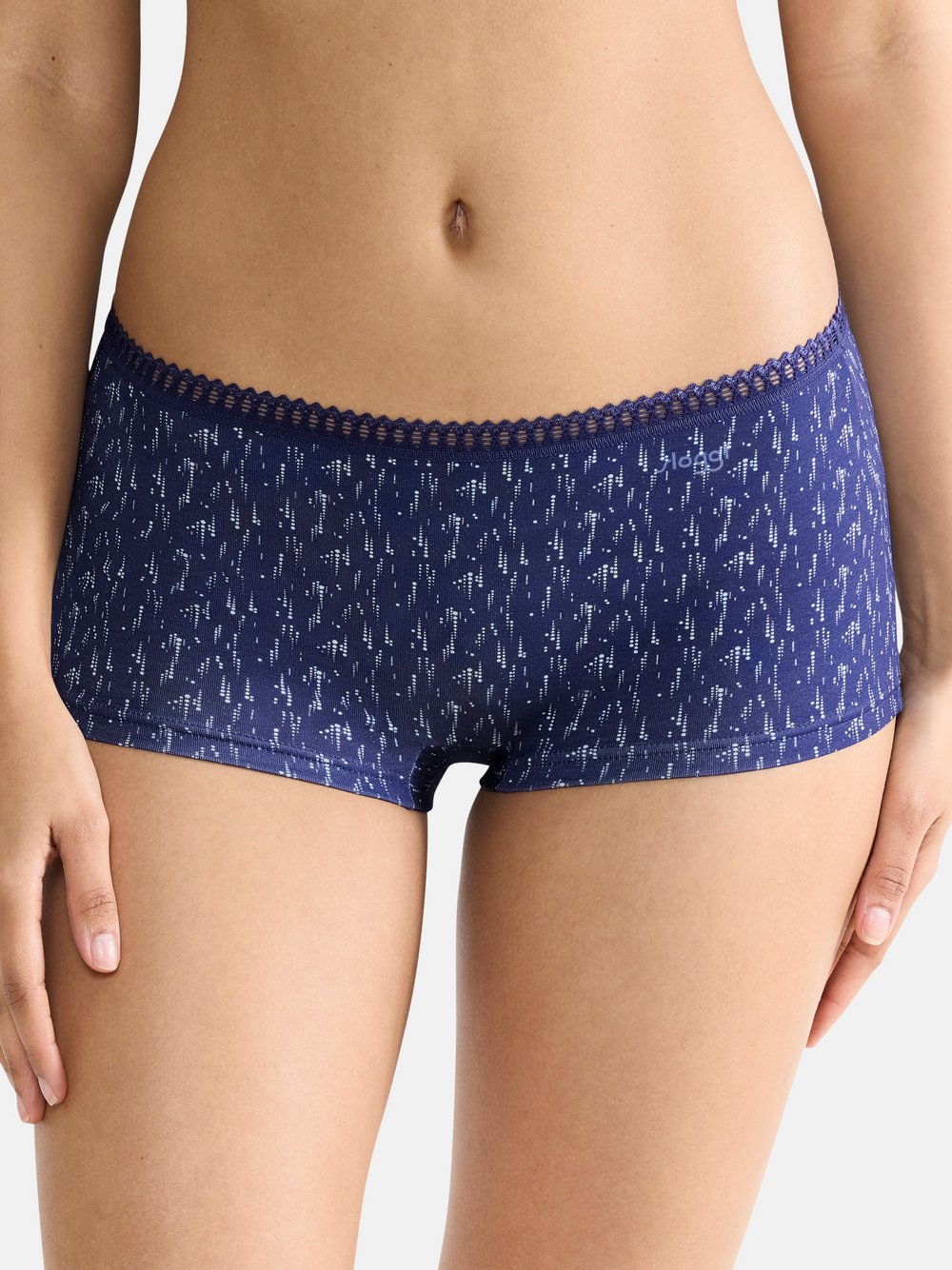 Thumbnail - sloggi Short Slip Damen Baumwolle blau gemustert, XL