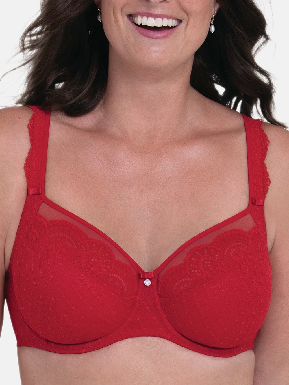 Thumbnail - Rosa Faia Bügel BH Damen rot gemustert, 95F