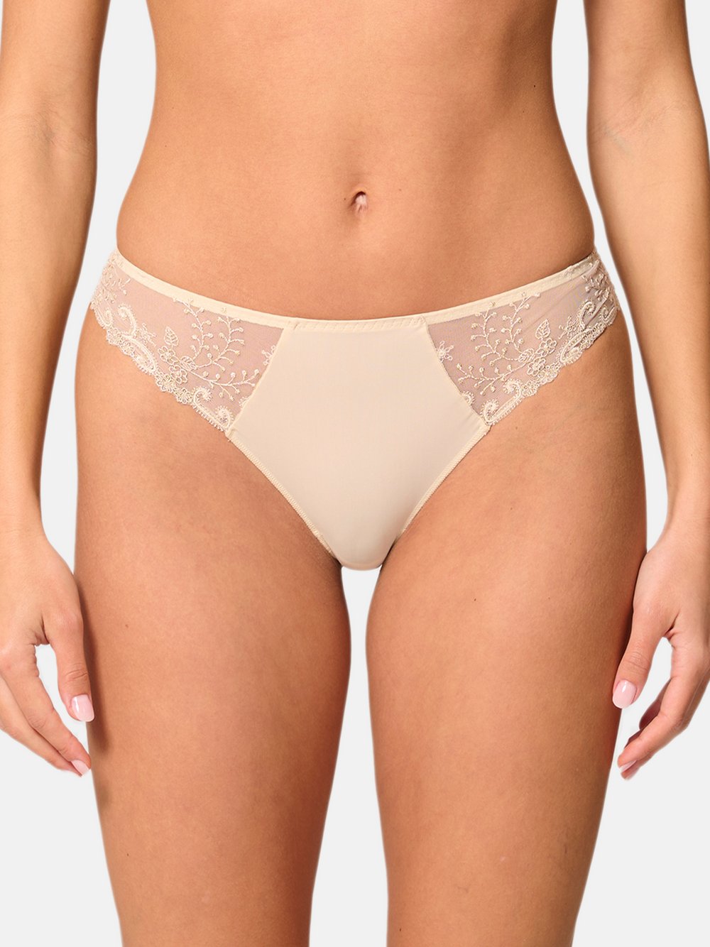 Simone Perele String Damen beige gemustert, XXL