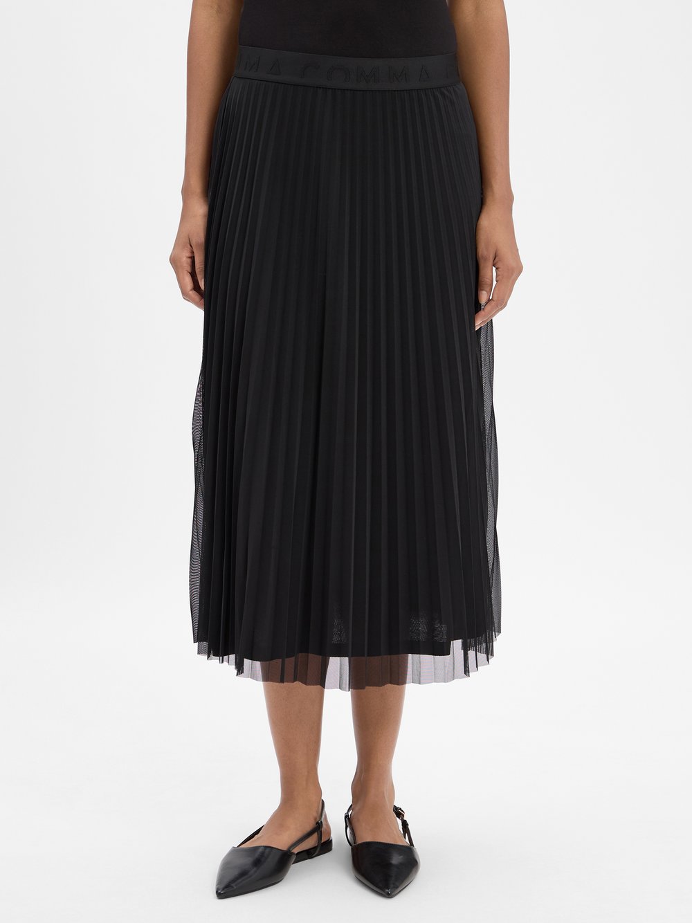 comma Plisseerock Damen schwarz, 36