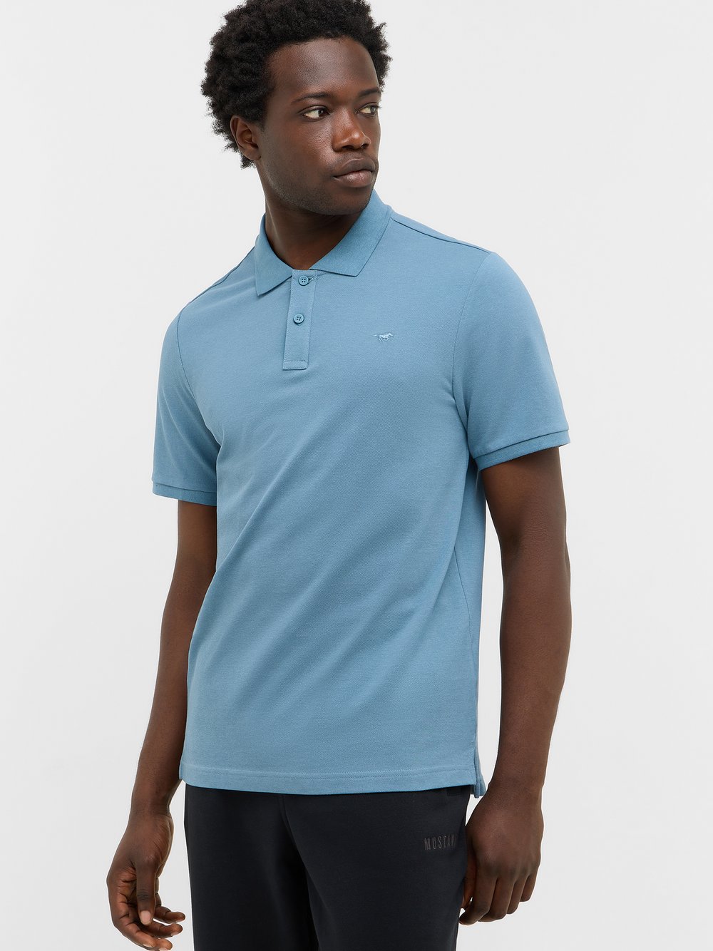 Mustang Polo Herren Baumwolle blau, XXL