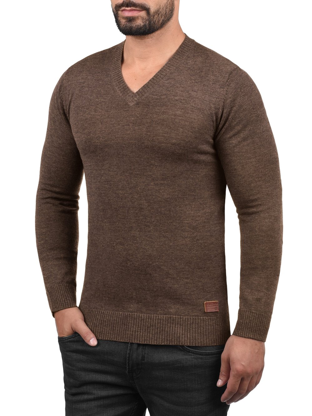 Thumbnail - BLEND Strickpullover Herren Baumwolle braun, M