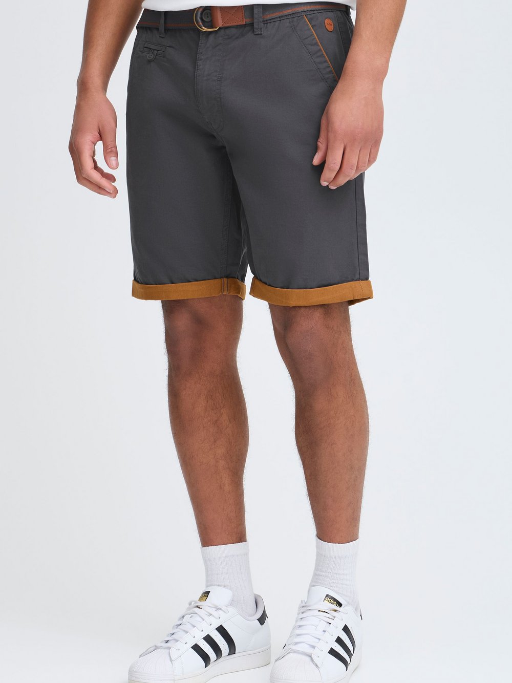 Thumbnail - BLEND Chinoshorts Herren Baumwolle grau, S
