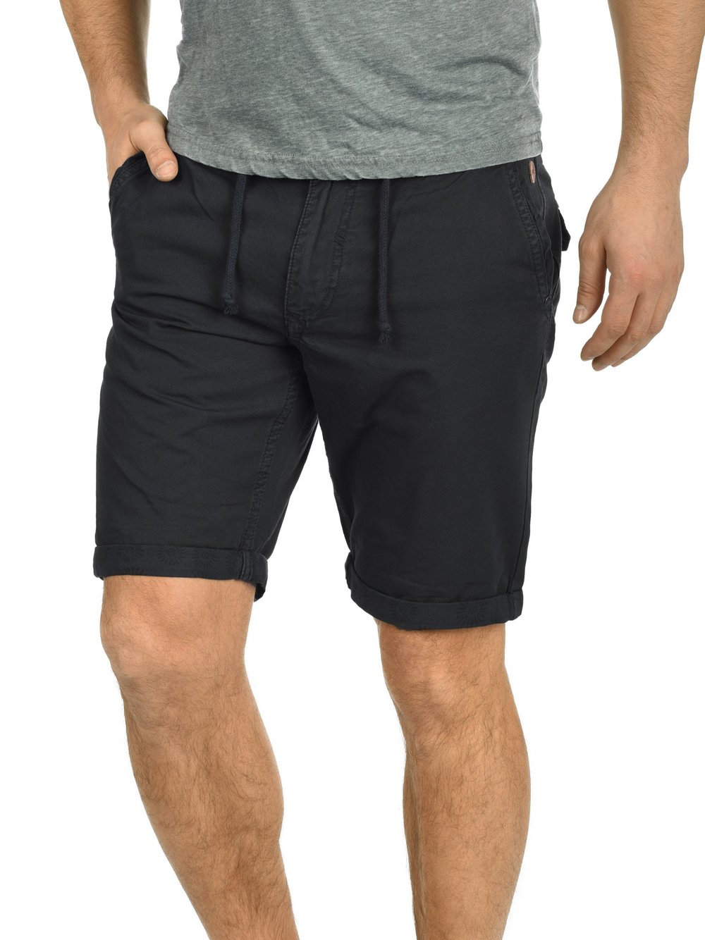 BLEND Chinoshorts Herren Baumwolle schwarz, XL