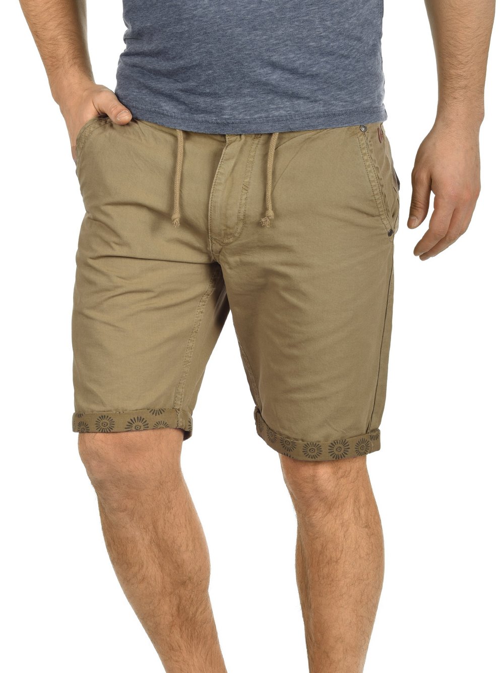 BLEND Chinoshorts Herren Baumwolle braun, XL