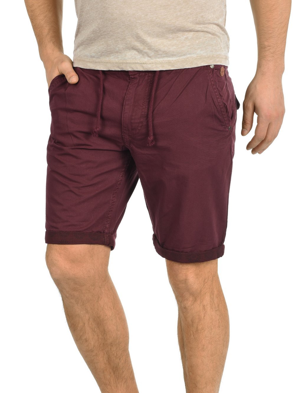 BLEND Chinoshorts Herren Baumwolle rot, XL