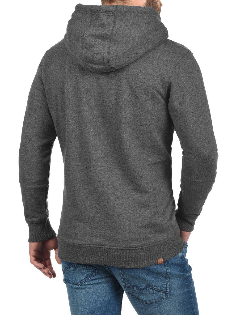 BLEND Kapuzensweatjacke Herren Baumwolle grau, S
