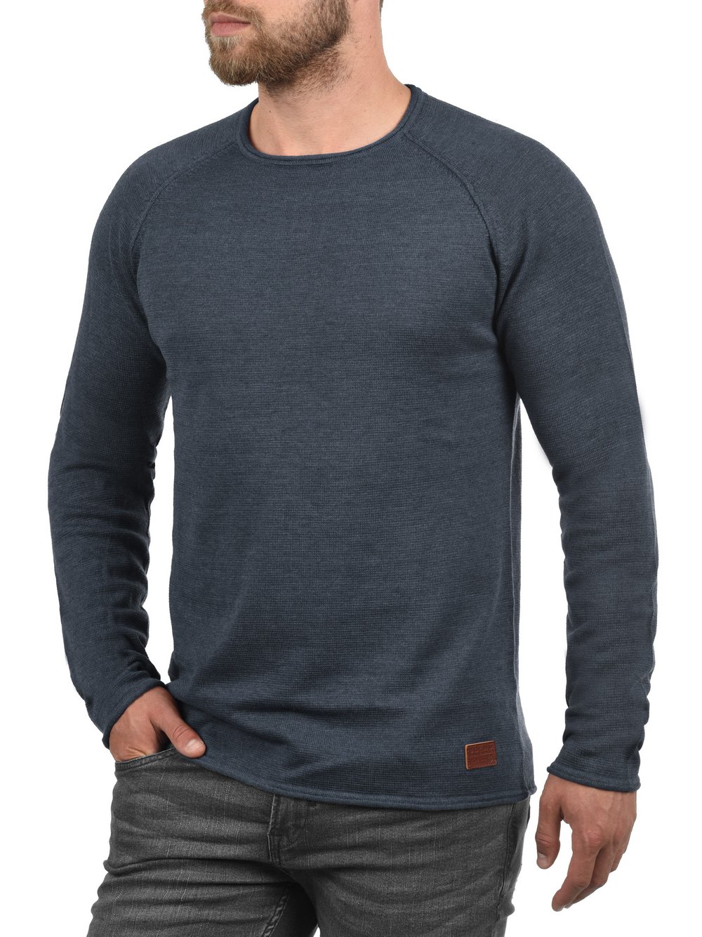 Thumbnail - BLEND Strickpullover Herren Baumwolle blau, XL