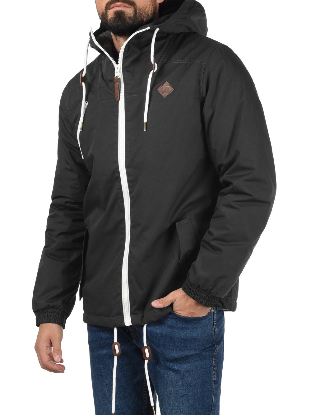 Solid Kurzjacke Herren grau, S