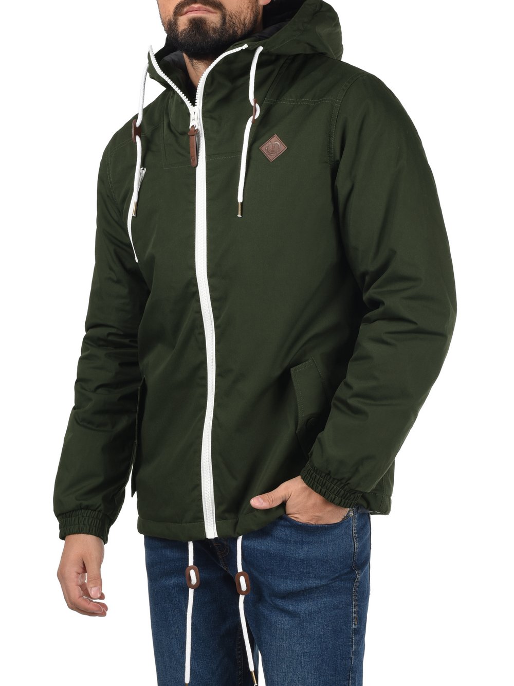 Thumbnail - Solid Kurzjacke Herren grün, M