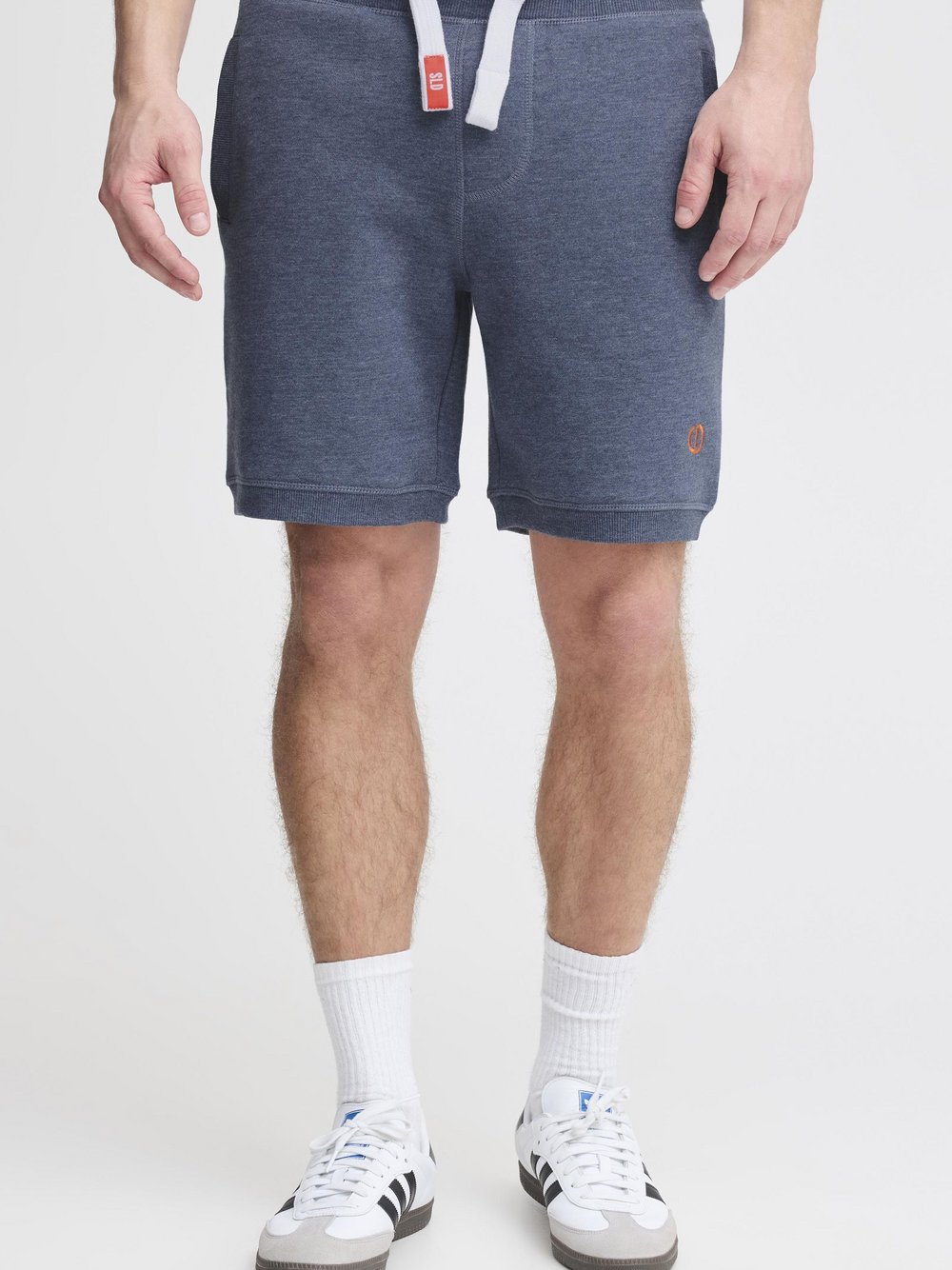 Solid Sweatshorts Herren Baumwolle grau, XXL