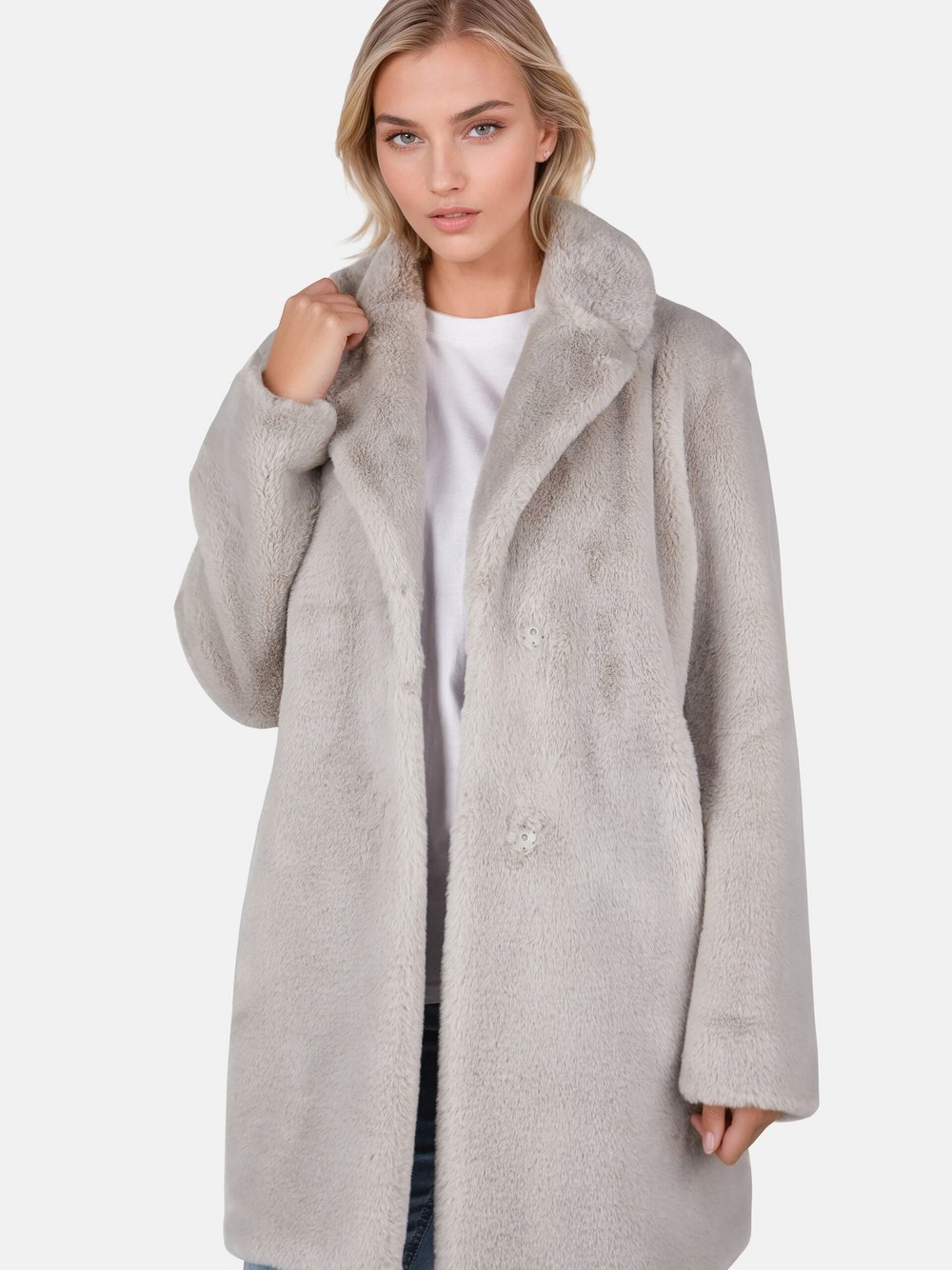 White Label Mantel Damen grau, 36