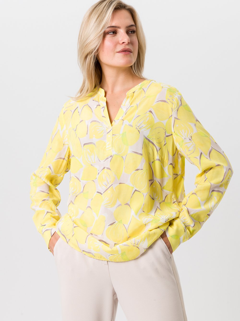 TUZZI Bluse Damen Cupro mehrfarbig bedruckt, 40