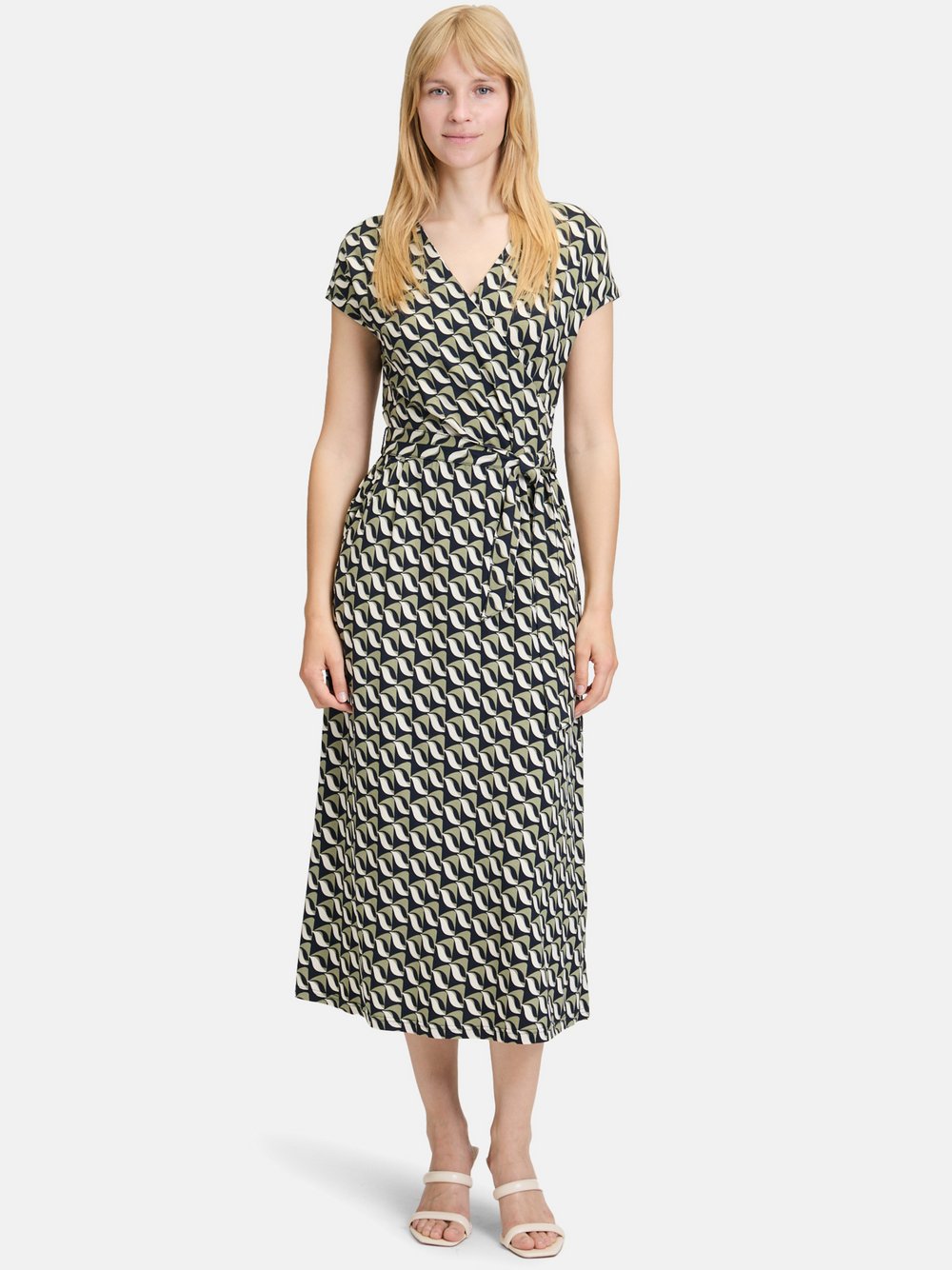Betty Barclay Jerseykleid Damen Viskose blau gemustert, 42