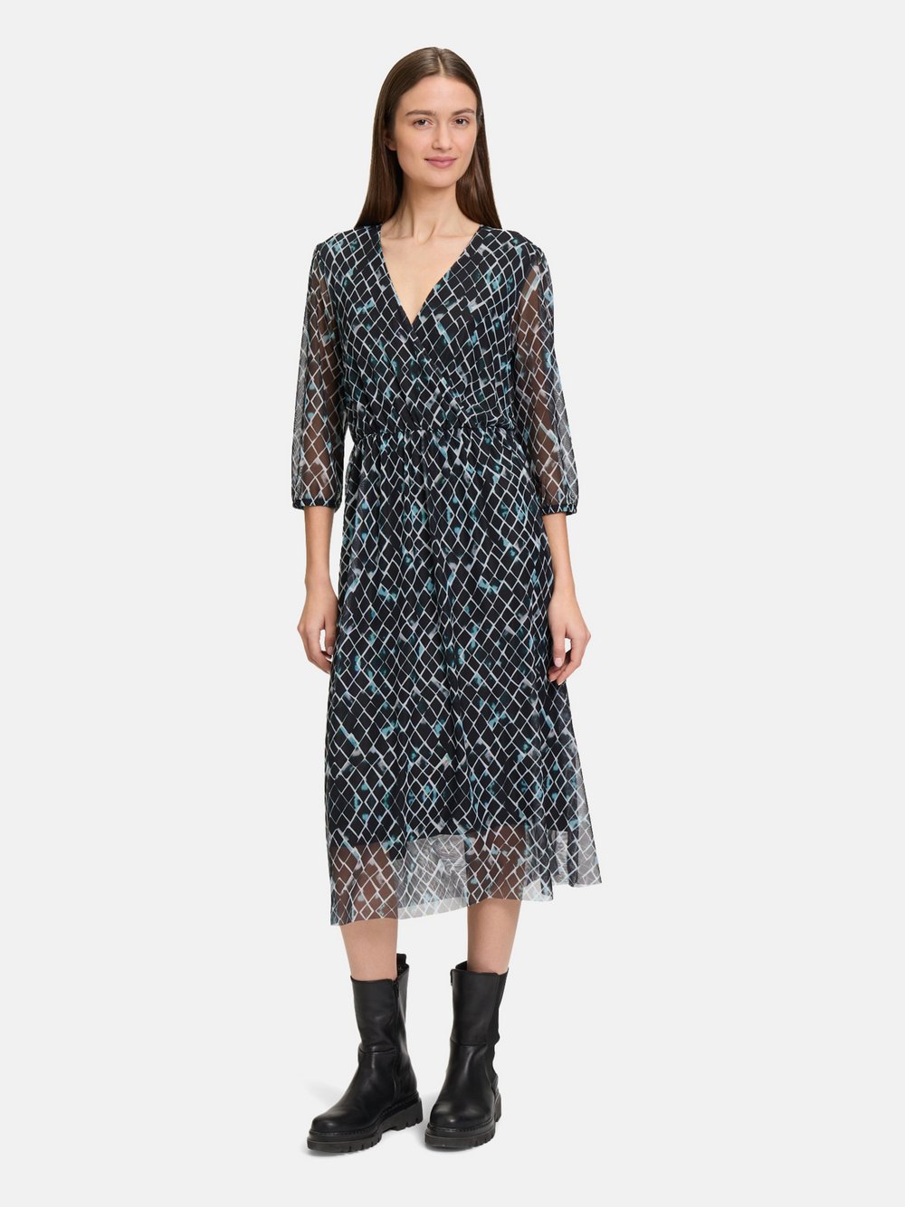 Betty & Co Mesh-Kleid Damen blau, 36