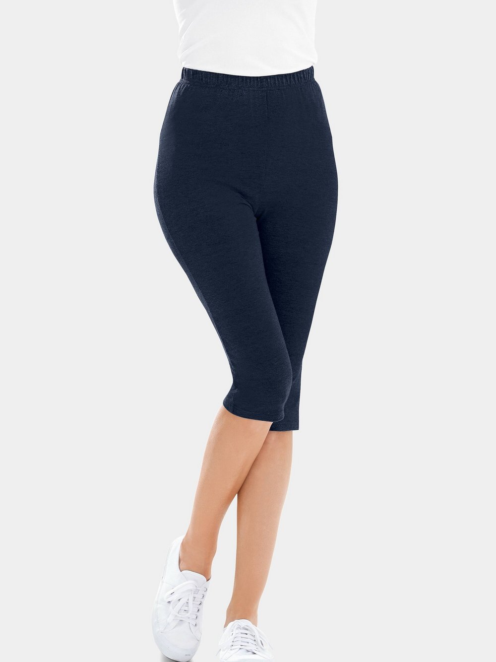 Goldner Capri-Leggings Damen Baumwolle blau, 40