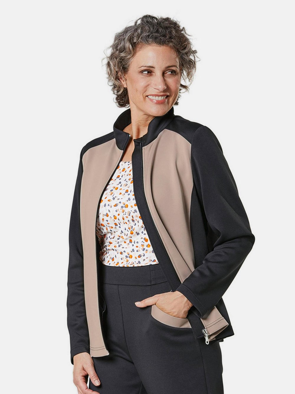 Goldner Freizeitjacke Damen schwarz, 42