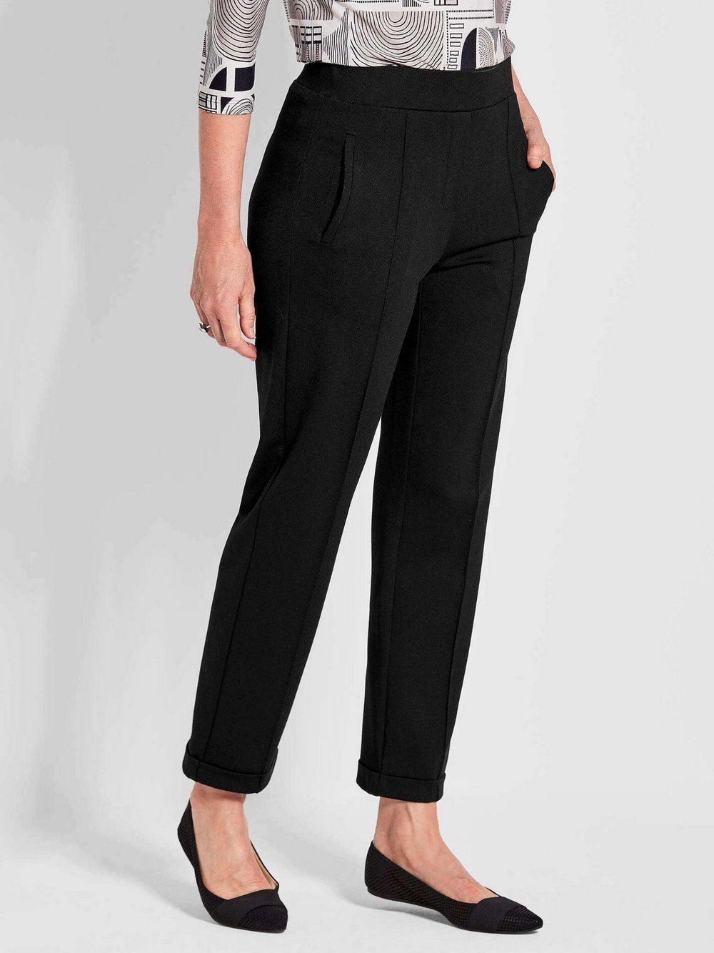 Goldner Schlupfhose Damen Polyamid schwarz, 42