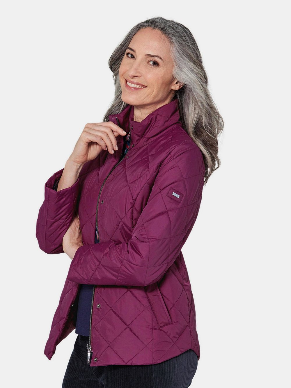 Goldner Steppjacke Damen Polyamid rosa, 50