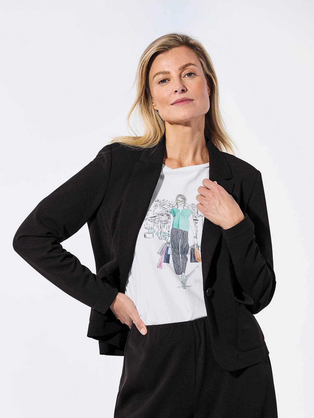 Goldner Blazer Damen schwarz, 40