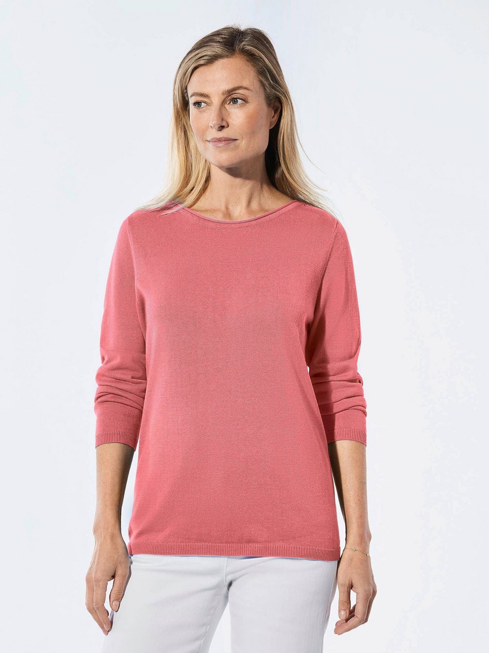 Goldner Strickpullover Damen Baumwolle rot, 40
