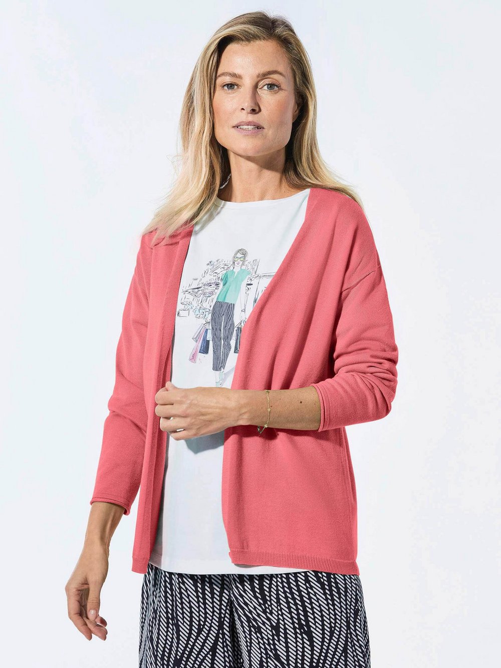 Goldner Cardigan Damen Baumwolle rot, 52