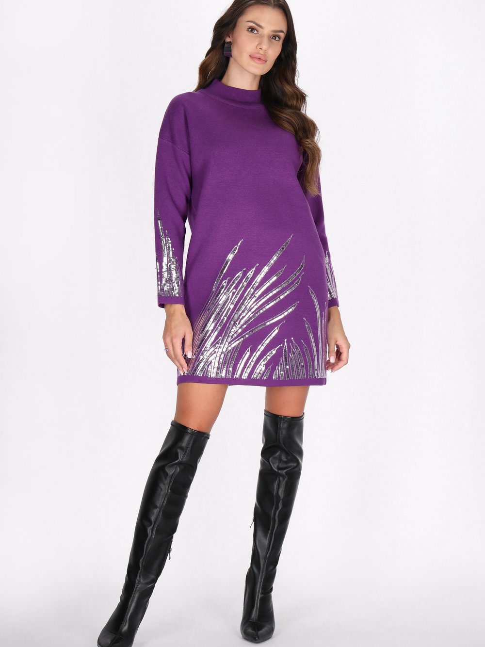 Faina Kleid Damen lila, XS/S