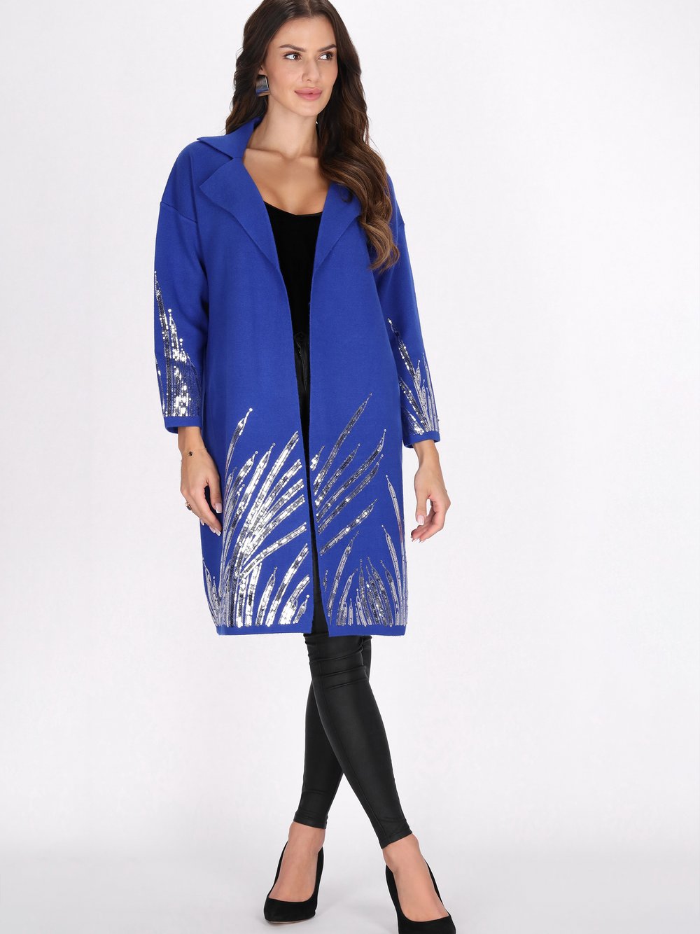 Faina Strickjacke Damen blau, M/L