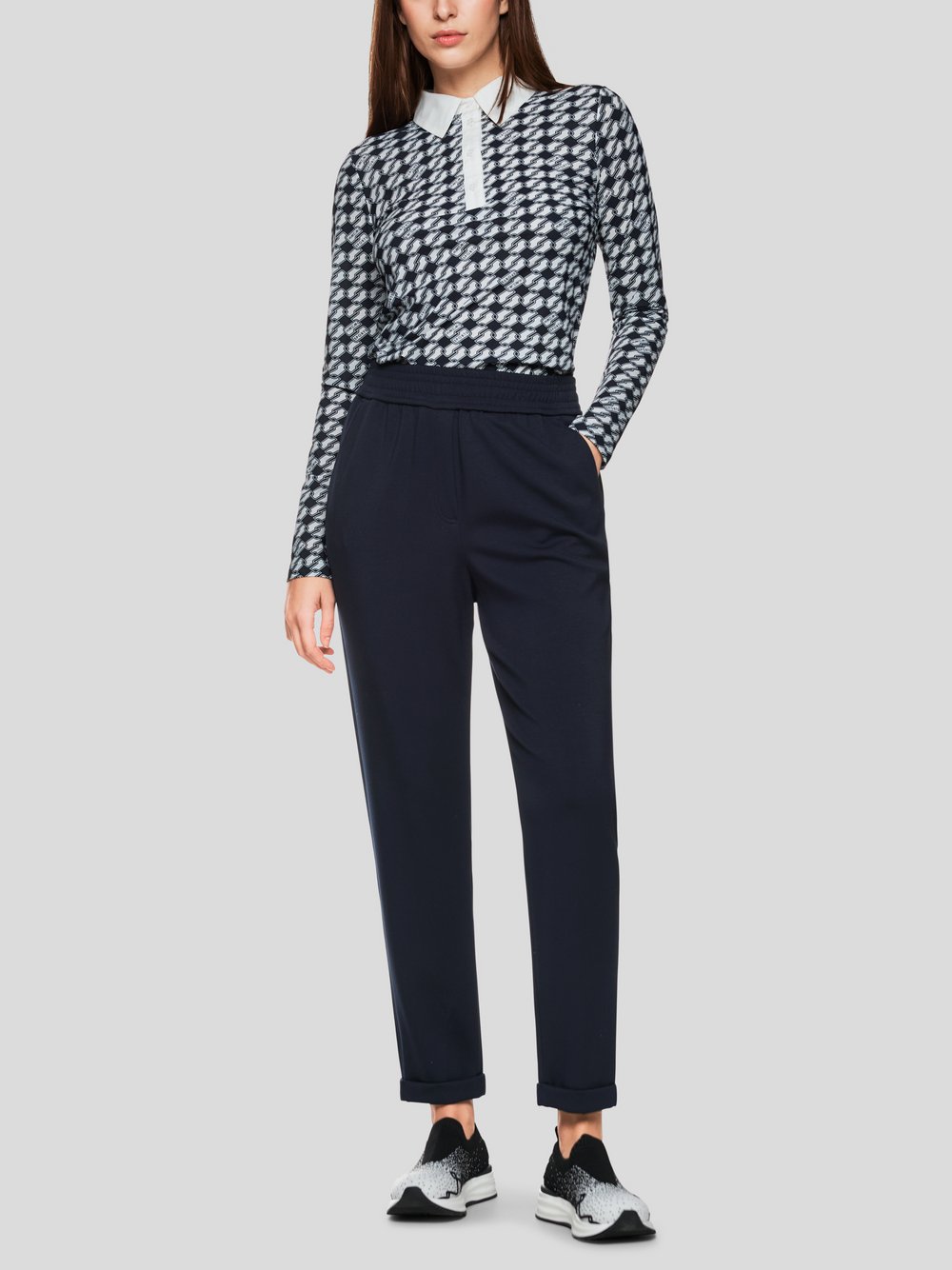 Marc Cain Hose Damen Polyamid blau, 34