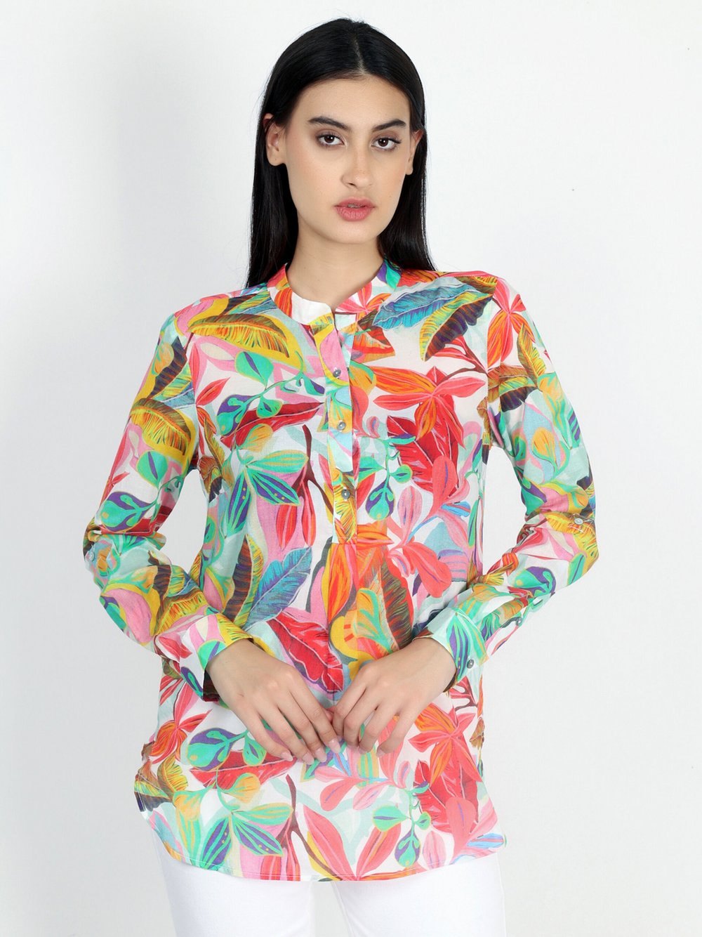Vicci Germany Bluse Damen Baumwolle mehrfarbig bedruckt, 38