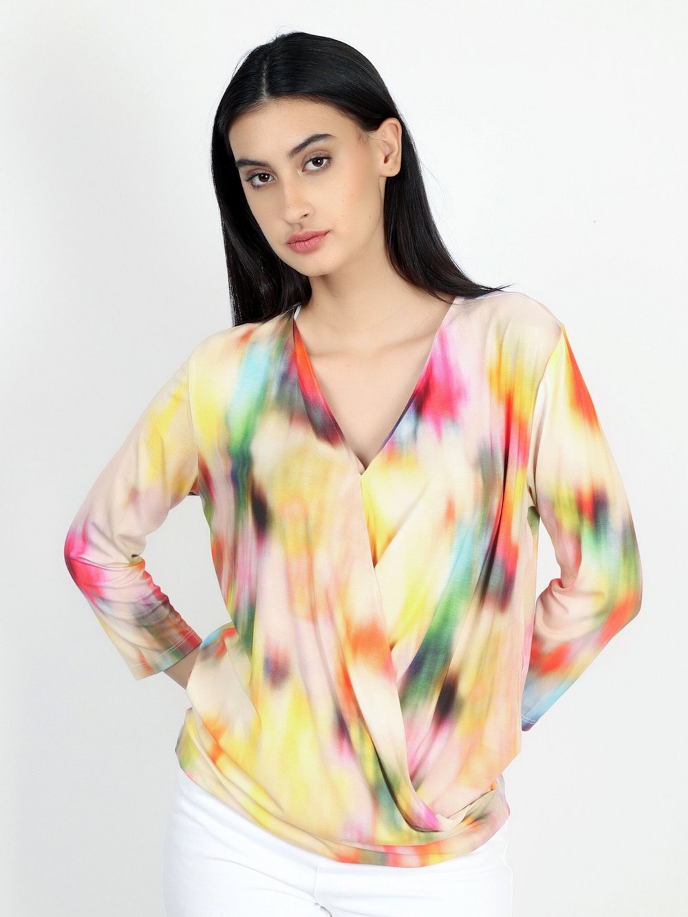 Thumbnail - Vicci Germany Shirt Damen Viskose mehrfarbig gemustert, 42