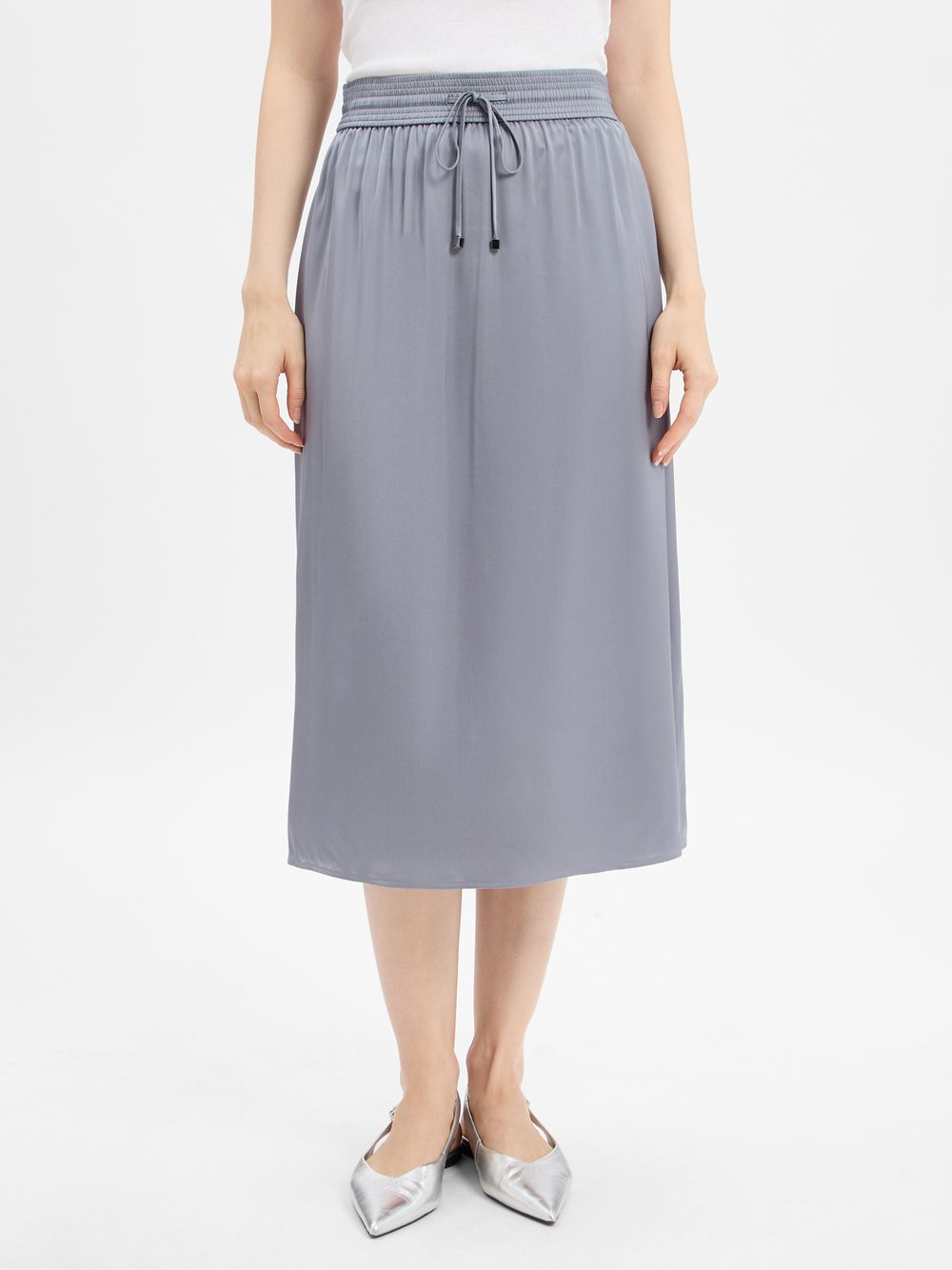 comma Satin-Midirock Damen blau, 34