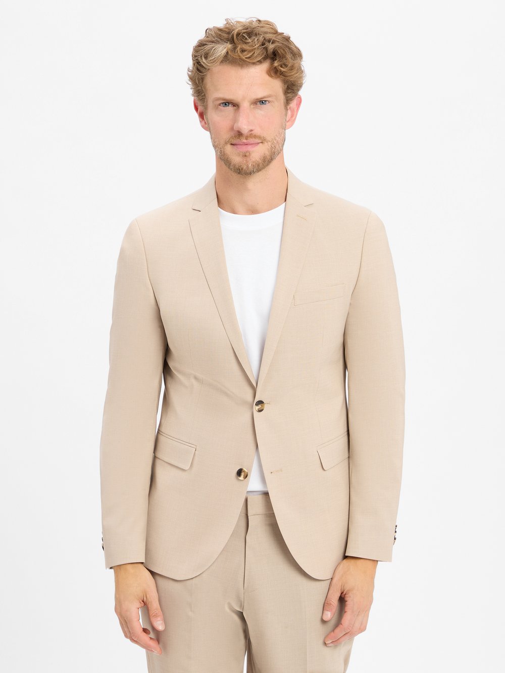 Thumbnail - s.Oliver BLACK LABEL Baukasten-Sakko Herren Regular Fit beige, 50
