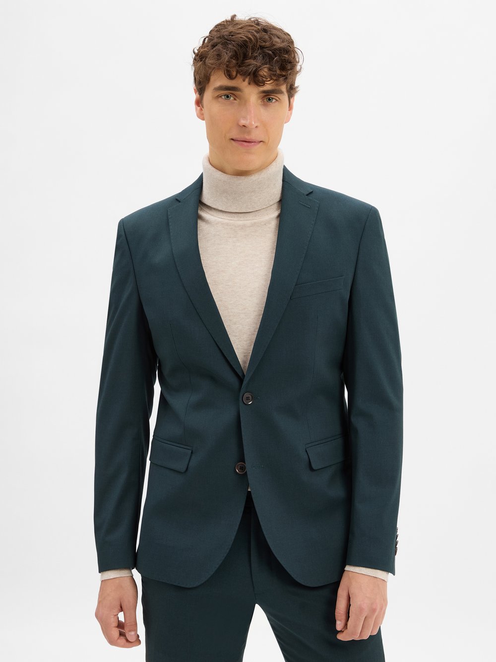 s.Oliver BLACK LABEL Baukasten-Sakko Herren Slim Fit grün, 48