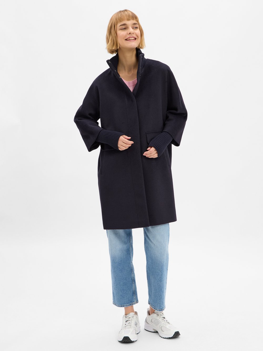 Thumbnail - comma Winterjacke mit Woll-Anteil Damen blau, 42