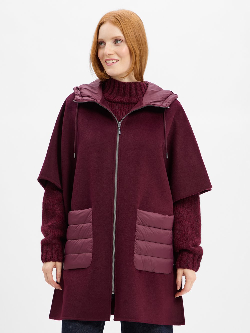 comma Übergangsjacke mit Woll-Anteil Damen rot, L