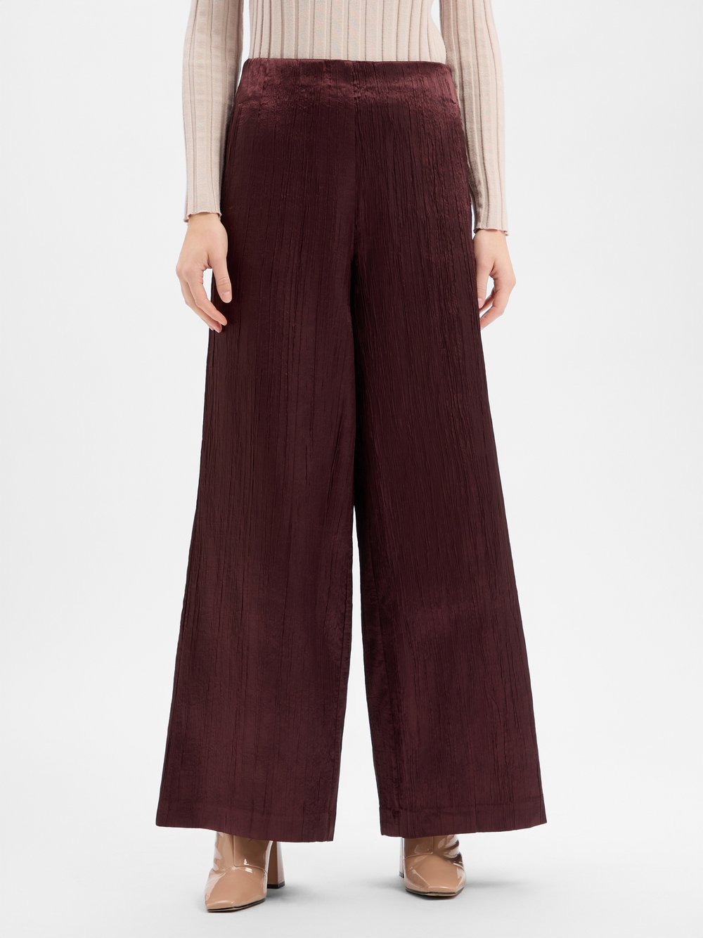 Y.A.S Hose Damen rot strukturiert, 40