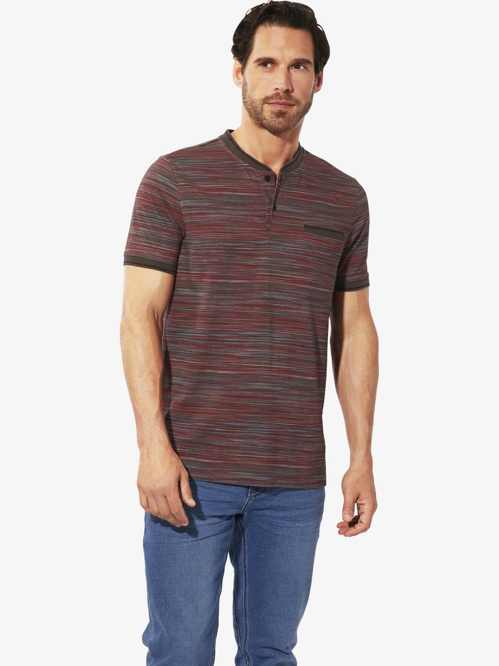 Thumbnail - BABISTA T-Shirt Herren Baumwolle rot bedruckt, M